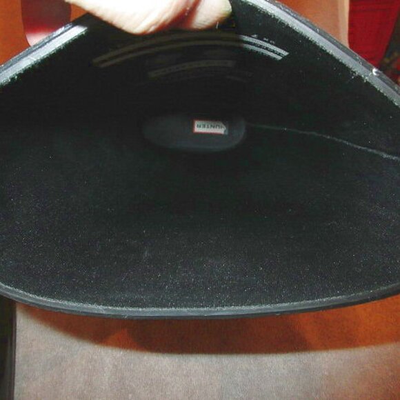 Hunter Tall Waterproof Rain Boots Size 9 Black Winter Snow Barn Work Chore Welly - Picture 11 of 13